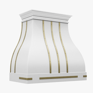 Customized White Range Hood Stainless Steel Wall Mounted <b>Kitchen</b> Vent Hood French Style Vent Hood Stainless Steel Range Hood - Product Image 6