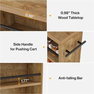 Carrello portaoggetti salvaspazio a 4 ripiani con ruote, ideale per cucina e lavanderia in spazi ristretti - Product Image 4