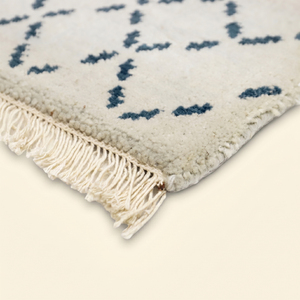 Tapis DECORDEC en laine tufté à la main, écologique, antidérapant, design géométrique moderne bicolore, à poils épais, pour salon et hôtel - Product Image 6
