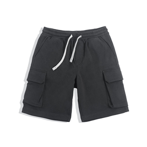Shorts Cargo Homme Style Urbain Uni Taille Élastique Tissu Polaire Polyester/Coton Séchage Rapide Gym Course à Pied Poches Vente en Gros - Product Image 2
