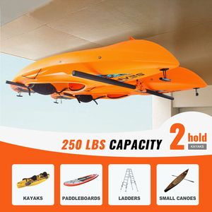 Supporto da Soffitto Regolabile per Kayak 2-in-1, Porta Canoa e SUP, Mensola Sospesa per Garage - Product Image 2
