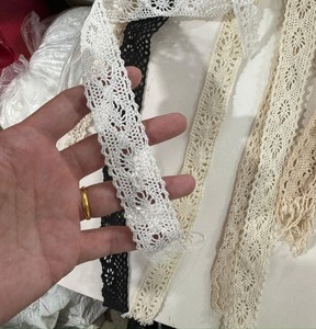 Serviette de cocktail en dentelle, tissu 100% lin, fil de coton en dentelle, taille 20x20 pouces, ou 15x15 cm - Product Image 4