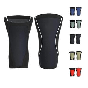 Genouillère de protection professionnelle respirante en nylon et coton épais avec logo personnalisé pour squats, powerlifting et haltérophilie - Product Image 1