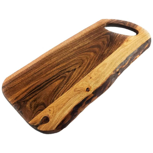 Planche à découper en bois massif personnalisée pour cuisine, en acacia et noyer noir, vente en gros directe usine - Product Image 3