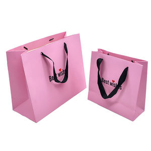 Bolsas de Papel Rosa para Compras con Asas y Logotipo Personalizado para Empaque de Ropa - Product Image 3