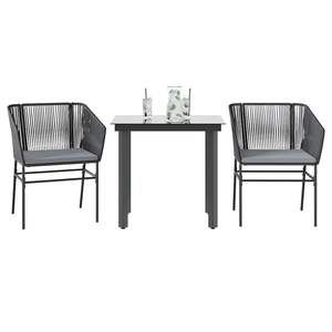 Conjunto de Comedor para Jardín en Gris Oscuro - Product Image 1