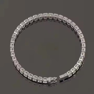 14k Gold Lab Grown Diamond Tennis <b>Bracelet</b> for Women, Emerald Cut Diamond Tennis <b>Bracelet</b>, Emerald Diamond Women <b>Bracelet</b> - Product Image 5
