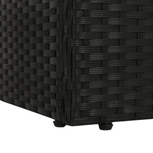 76.8 nero "x 23.6" Poly Rattan Patio letto elegante lettino per il relax all'aperto - Product Image 5