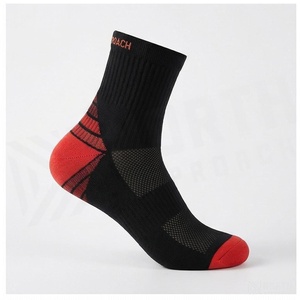 Crew <b>Socks</b> Geometric Pattern Blue Breathable <b>Running</b> <b>Socks</b> for Adults Spring Season - Product Image 3
