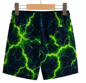 กางเกงว่ายน้ำแบบลำลองกางเกงขาสั้นบอร์ดพิมพ์ลายสายฟ้าของผู้ชาย - Product Image 4