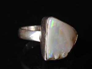 Opale australienne naturelle polie brute, sertie en argent, pierre précieuse classique, cadeau idéal pour elle, nouvelle arrivée - Product Image 5