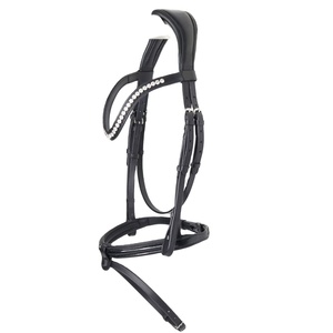 Premium Quality Lightweight English Bridle for Horse Soft Padded Durable with <b>Crystal</b> Stud <b>Top</b> Supplier Wholesale Manufacturer - Product Image 1