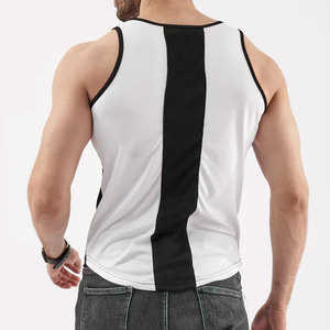 Débardeur de musculation pour homme, blanc et noir, sans manches, de haute qualité, nouveau design, respirant, fin et léger, le meilleur disponible - Product Image 2
