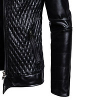 Veste bomber en cuir de chèvre marron et noir, personnalisée, de qualité et tendance, veste en cuir véritable pour homme