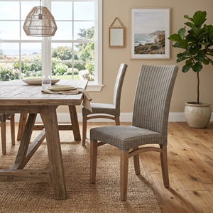 Silla de Comedor Windsore con Estructura de Madera de Caoba, Tejido de Ratán Fitrit, Asiento Balinés Hecho a Mano de Primera Calidad, Juego de Muebles de Cocina - Product Image 4