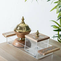 Articles de décoration de la maison bougies parfumées luxe mère de poire arabe Oud Mabkhar Bakhoor brûleur en gros Bakhoor brûleur