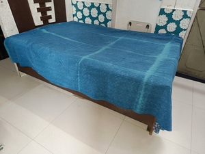 Floral Bird Print Bohemian King Modern All-Season Printed <b>Quilt</b> <b>Bedspread</b> Cotton Patchwork Handmade Cotton Filling Rajasthan - Product Image 3