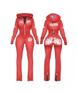 Ensemble décontracté en velours pour femmes avec bande latérale personnalisée, veste en velours de haute qualité, pantalon de loisirs, ensemble 2 pièces, vêtements pour femmes - Product Image 6