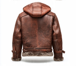 เสื้อแจ็คเก็ตหนังขนสัตว์คุณภาพสูงสำหรับผู้ชาย - Product Image 6