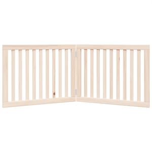 Ensemble de 2 portails et enclos pour animaux de compagnie en bois de peuplier massif naturel - Product Image 4