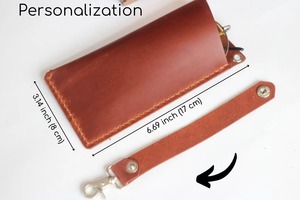 Professional Leather <b>Glasses</b> Cover Hard Wearing Full Grain Leather Sleeve Wholesale Bulk Quantity LGC-0108 - Product Image 5