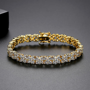 Moissanite Diamond Bracelet 925 <b>Silver</b> Tennis Bracelet Luxury Sparkling Chain Bracelet Elegant Jewelry Gift <b>for</b> Women <b>Men</b> - Product Image 1