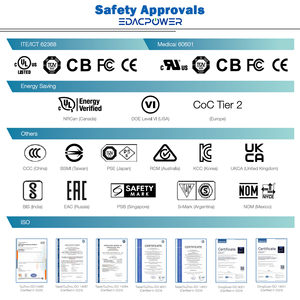 EDAC Power 19V 20V 24V 280W 14.73A สูงสุด IEC60601 & 2xmopp EM1331XD อะแดปเตอร์สำหรับใช้ทางการแพทย์93% - Product Image 4