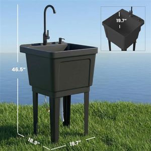 Portable Black Independent Laundry Sink for Camping Bath Product - Product Image 6