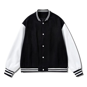 High Quality <b>Winter</b> Men's Unisex Varsity <b>Jacket</b> Woolen Embroidery Casual Windbreaker Outerwear - Product Image 1