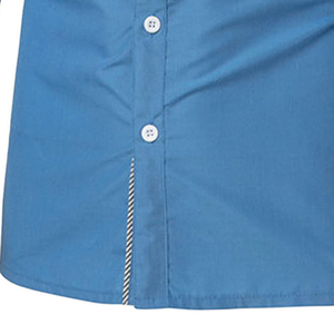 2026 High Quality Mens Dress Shirts Long Sleeve Solid Soft Horn Button 100 Cotton Regular Fit Formal Business <b>Office</b> Wear - Product Image 3