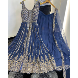 Ensemble Lehenga & Dupatta haut lourd en fausse georgette pour femme de créateur pour un look de fête - Product Image 6