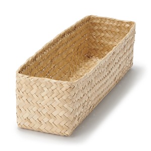 Seagrass Organizer Herringbone <b>Rectangular</b> Half <b>Basket</b> Handmade <b>Storage</b> <b>Basket</b> Wholesale eco-friendly Made in Viet Nam - Product Image 1