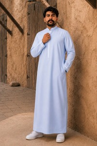 Fournisseur de thobes sur mesure, robe arabe traditionnelle, tissu confortable pour les marques de mode et les commandes en gros - Product Image 2