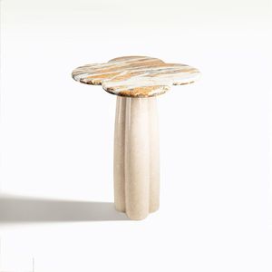 Decorative coffee centerpiece <b>table</b> high end marble furniture classy <b>round</b> coffee <b>table</b> modern <b>white</b> and gold furniture luxury - Product Image 2