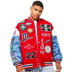 Varsity Letterman Bomber Style Chaqueta de lana para hombre personalizable con logotipo para fútbol o béisbol Estilo universitario hecho en fábrica - Product Image 1