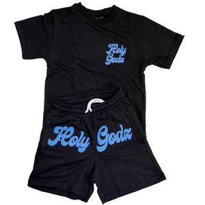 Nouvelle Collection 2025 – Ensemble Short et T-shirt Streetwear Personnalisé en Coton 100% avec Impression Gonflée, Style Hip Hop, Logo et Motifs Graphiques Boxy - Product Image 1