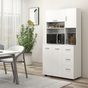 Mobile da Cucina Moderno in Legno Massello e Acciaio Inossidabile, Pannello MDF, Alluminio e Acciaio per Uso Guardaroba - Product Image 1