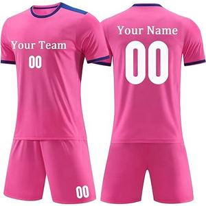 Uniformes de Fútbol de Alta Calidad, Secado Rápido y Transpirables, Conjuntos de Uniformes de Fútbol de Verano, Logotipo Personalizado, Mangas Cortas, Uniformes 100% Poliéster - Product Image 6