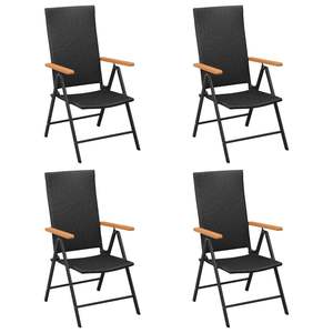 Juego de Comedor de Ratán PE Negro y Marrón Resistente de Tamaño Estándar, Muebles de Patio - Product Image 3