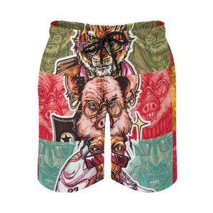Shorts de bain pour hommes Custom SELF INDUSTRIES, 100% Polyester, 220g, légers, élastiques, taille mi-haute, à séchage rapide, anti-plis, avec devant uni - Product Image 5