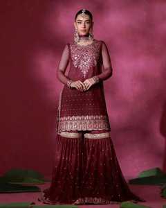 Salwar Kameez en coton de haute qualité, style musulman modeste, toutes saisons, sans plis, séchage rapide, pour fêtes, mariages, Diwali, Aïd - Product Image 1