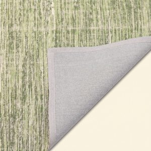 Tapis en laine tufté à la main vert sauge, motif abstrait linéaire moderne, antidérapant, écologique, à poils épais, pour salon - Product Image 6