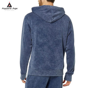 Hoodies délavés à l'acide pour hommes, les plus vendus, prix de gros, basiques, pour usage décontracté, avec logo personnalisé imprimé - Product Image 2