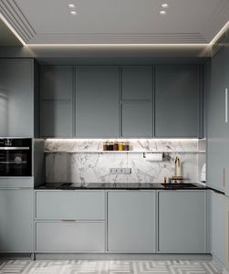 ตู้ครัวสำเร็จรูปไม้จริง SANYANG ดีไซน์ทันสมัยอเนกประสงค์สำหรับบ้านพักตากอากาศ - Product Image 2