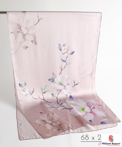 Écharpe longue de luxe personnalisée imprimée, tissu doux, marque blanche, fabricant de textiles OEM ODM, fournisseur de mode à marque privée - Product Image 2