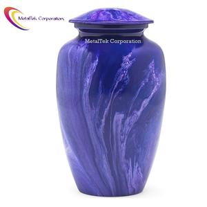 Urne funéraire en métal haut de gamme, finition marbre élégante, pour adultes, décorative, pour cendres, couvercle sécurisé durable, urnes funéraires faites à la main, souvenir funéraire - Product Image 6