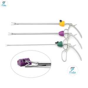 Pinces à clips Hemolok FIDA International en acier inoxydable certifiées ISO, instruments médicaux réutilisables pour laparoscopie - Product Image 1