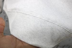 UKWT ASH GREY <b>Mock</b> <b>Neck</b> Sweatshirt 100% BLUE Applique Embroidery wide <b>neck</b> Sweatshirt Finer Threads - Product Image 5