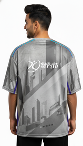 เสื้อยืดโอเวอร์ไซส์เทรนดี้ พิมพ์ลายแบบซับลิเมชั่น แฟชั่นสตรีทแวร์ลำลองสำหรับผู้ชาย สไตล์คนเมือง - Product Image 4