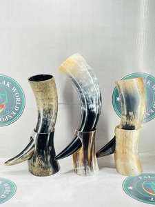 Cuerno para beber vikingo hecho a mano personalizado con soporte ágata gran vikingo personalizado cuerno de búfalo para bebidas cuerno para beber por FWE - Product Image 5